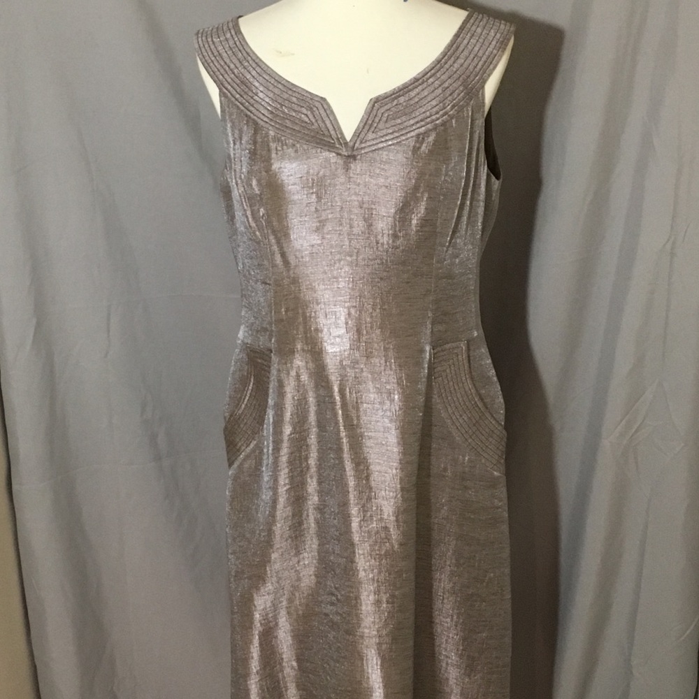 Adrianna Papell brown shimmer dress